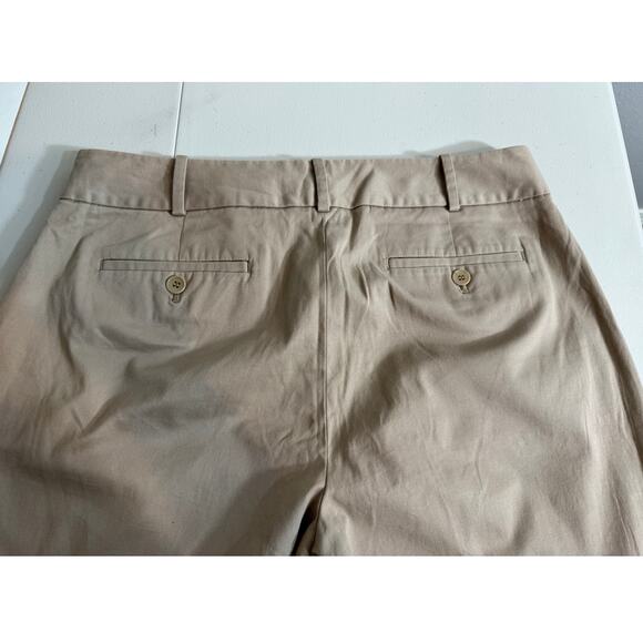 Talbots classic tan chino pants cotton stretch with pockets Sz 12 curvy - Picture 4 of 7